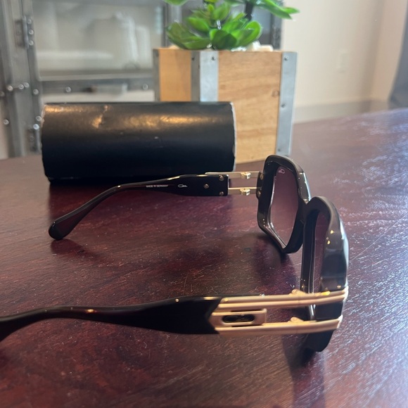 CAZAL 623 Sunglasses Brown Gold Oversized Square Designer Luxury Shades 57mm main image 4